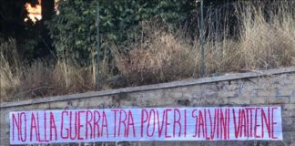Scritte e striscioni denigratori contro l’arrivo di Salvini ad Albano