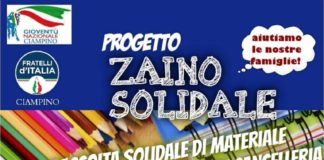 Gioventù Nazionale Ciampino presenta l’inziativa Zaino Solidale zaino_solidale