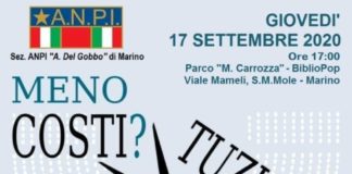 Incontro per il No a Marino giovedì 17 settembre locandina