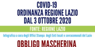 Coronavirus, bollettino della Regione Lazio del 2 Ottobre ordinanza_62_regione_lazio