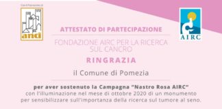 Pomezia, Torre Civica illuminata di rosa per la prevenzione del tumore al seno torre_rosa_AIRC