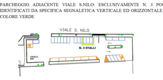 Mobilità sostenibile, a Grottaferrata arrivano i parcheggi in fascia verde planimetria_6_aree_sosta_gratuita_auto_ibride