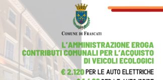 Frascati, proseguono gli incentivi comunali per l’acquisto di auto elettriche e ibride auto_verdi