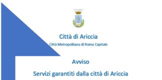 Zona Rossa, i servizi garantiti dalla Città di Ariccia