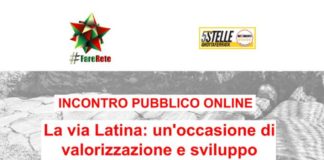 #FareRete e il Movimento 5 Stelle promuovono webinar sulla via Latina locandina