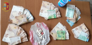 Marino, sorpreso in casa con 9.000 euro in contanti e cocaina droga