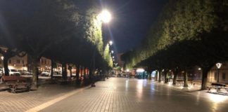 Monte Compatri, accessi i nuovi lampioni sulla Passeggiata