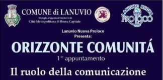 Lanuvio Nuova Pro Loco, al via sabato a Villa Sforza il progetto Orizzonte Comunità locandina