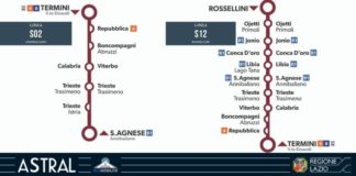 Roma, trasporto pubblico: deviazioni Linee S Astral per lavori Linee S02 e S12