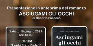 Sabato 19 giugno la presentazione di Asciugami gli occhi