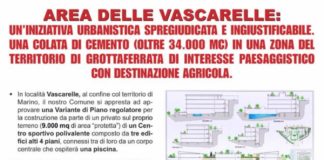 Vascarelle, a Grottaferrata manifesto #Stopcemento #novariante