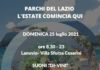 Lanuvio, domenica 25 luglio dalle 8:30 alle 23 a Villa Sforza Cesarini appuntamento con “I parchi del Lazio, l’estate comincia qui”