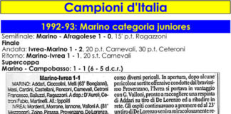 Marino Campione d’Italia 1992-1993 tra gli juniores
