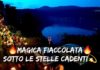 Magica fiaccolata sotto le stelle cadenti a picco sul Lago
