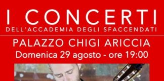 Al Palazzo Chigi di Ariccia recital del chitarrista Salvatore Fortunato
