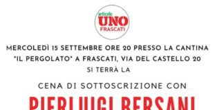 Castelli, cena di Articolo Uno con Pierluigi Bersani per le comunali 2021