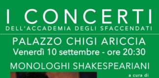Monologhi Shakespeariani Concerto/Reading al Palazzo Chigi di Ariccia