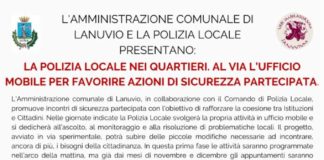 Lanuvio, la Polizia Locale nei quartieri