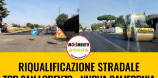 Tor San Lorenzo, partiti i lavori di rifacimento di Viale Nuova California