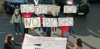 Comitato U.S.T. davanti al Comune di Albano al grido di “No discarica No biogas”