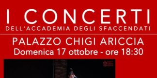 Gli Sfaccendati “Pianoforte e Orchestra al Palazzo Chigi di Ariccia” locandina