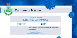 Il bollettino settimanale dei contagi a Marino bollettino1412