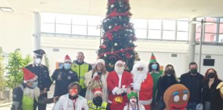 I motociclisti delle forze dell’ordine con i bambini del Nuovo Ospedale dei Castelli motociclistinoc