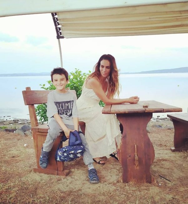 Stefania con il figlio Stephan