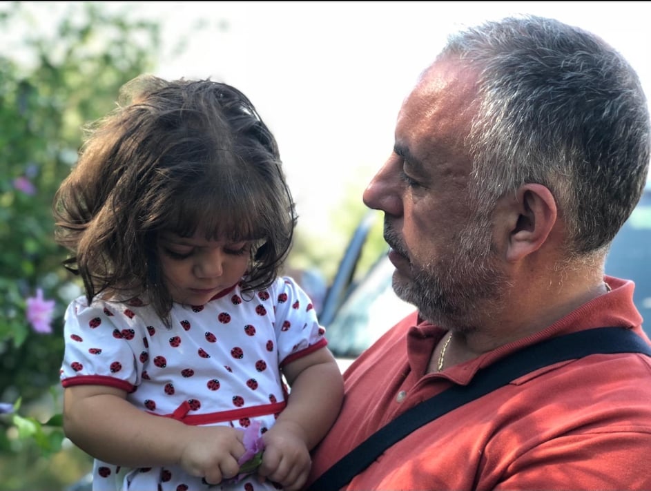 Lavinia con papà Massimo