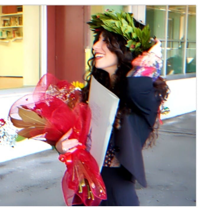 Martina Benigni il giorno della laurea, conseguita con lode