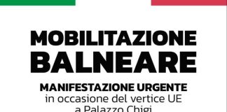 Balneari in piazza a Roma per il no alle aste locandina