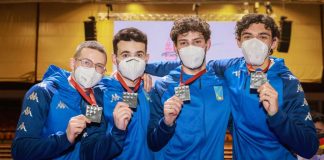 Due medaglie a squadre dagli europei cadetti per il Frascati Scherma sciabolatori