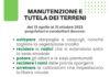 OBBLIGO PER I PROPRIETARI DI EFFETTUARE LA MANUTENZIONE E TUTELA DEI TERRENI
