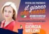 Giorgia Meloni apre la “Festa dei Patrioti” a Palombara Sabina