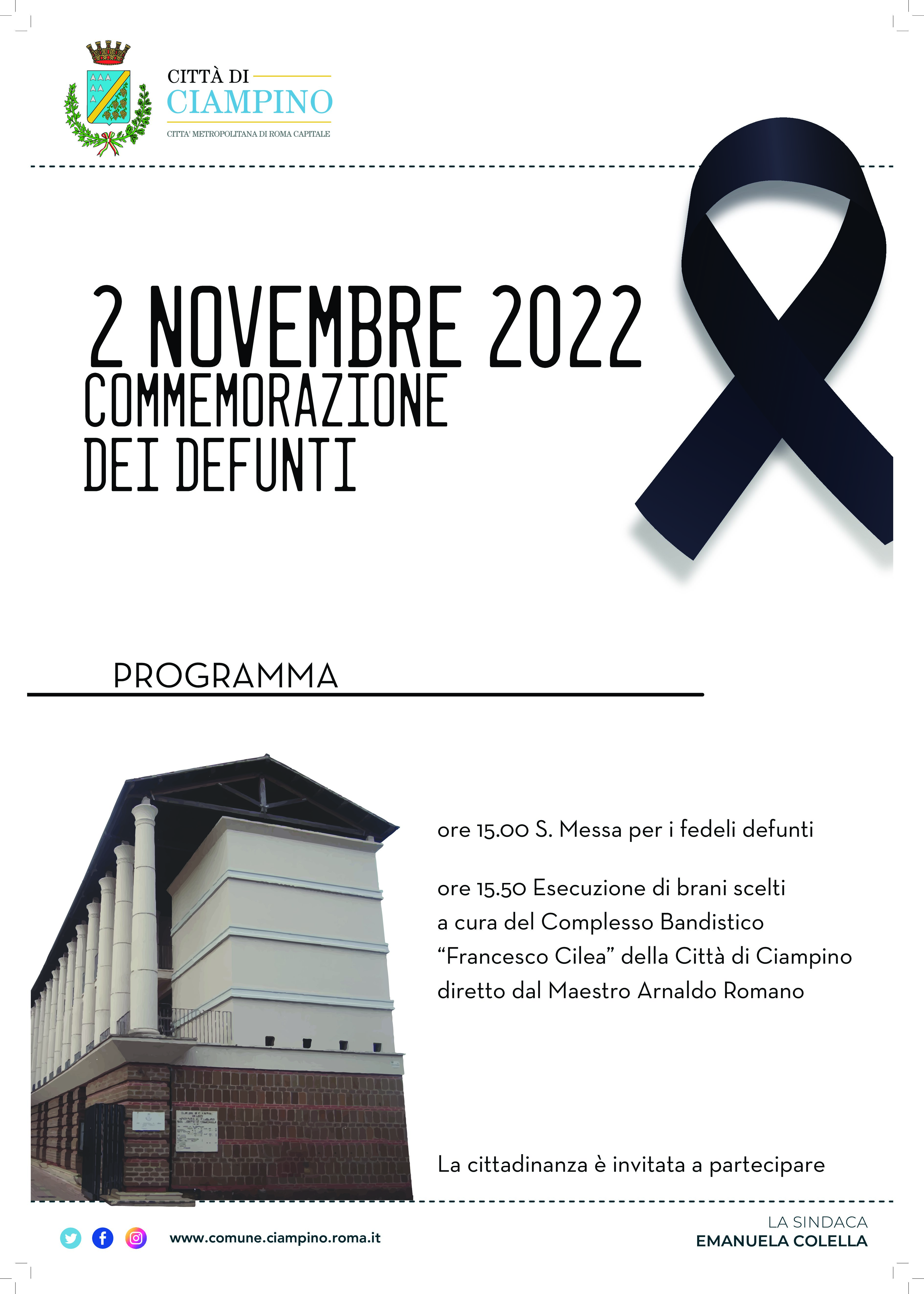 Comune di Ciampino, commemorazione dei defunti