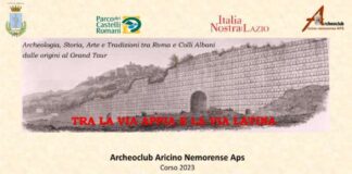 Ariccia: apre il 1 febbraio il corso 2023 “TRA LA VIA APPIA E LA VIA LATINA”