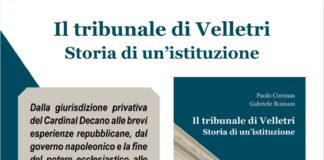 Pubblicata la ricerca di Romani e Coronas “Il tribunale di Velletri. Storia di un’istituzione” tribunalevelletri