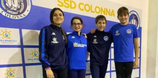 Ssd Colonna (pattinaggio), un quartetto di ragazzi brilla nella “Formula provinciale” Uisp