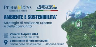 Eventi – Le istituzioni ad Albano Laziale per parlare di ambiente e sostenibilità locandina