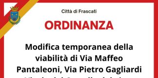 Frascati, lavori di rifacimento del manto stradale in via del Castello ordinanza