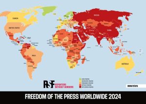 Mappa dell'Indice della libertà di stampa nel mondo