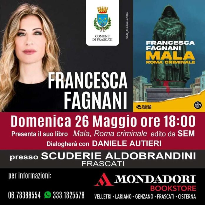 Locandina evento a cura della libreria Mondadori Bookstore di Frascati