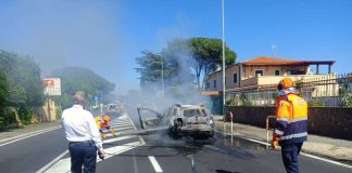 Polizia Locale Ciampino “In stato di ebbrezza causa incidente ed il veicolo prende fuoco” polizialocaleciampino
