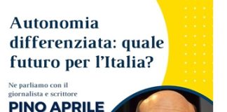 Giovani per Cambiare “incontro con Pino Aprile il 30 maggio sull’Autonomia differenziata” locandina