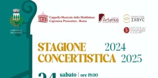 Concerto D’Organo il 24 agosto a Capranica Prenestina