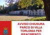 Frascati, chiude il Parco di Villa Torlonia per lavori