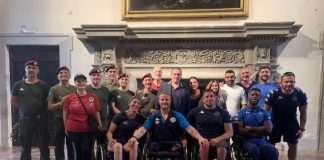 Ariccia, la Nazionale Italiana di Paracanoa in visita a Palazzo Chigi prima della partenza per le paralimpiadi