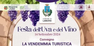 Lanuvio: Sabato 14 settembre il convegno “La Vendemmia Turistica”