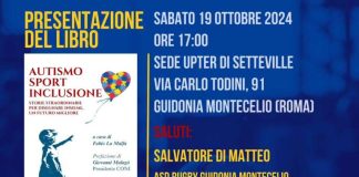 Presentazione del libro “Autismo Sport Inclusione”, l’ultimo lavoro di Fabio La Malfa il 19 ottobre a Guidonia Montecelio.