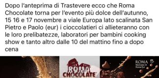 Agroalimentare: nel weekend torna “Roma chocolate”, all’Eur boutique e laboratori per bimbi